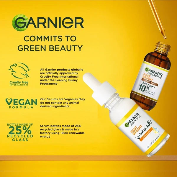GARNIER FAST BRIGHT 10% PURE VITAMIN C - BRIGHTENING NIGHT SERUM 30ML
