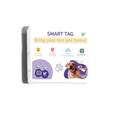PawTag packaging Smart Pet QR Tag GPS