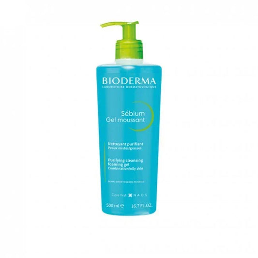 BIODERMA SEBIUM GEL MOUSSANT PURIFYING CLEANSING FOAMING GEL COMBINATION TO OILY SKIN