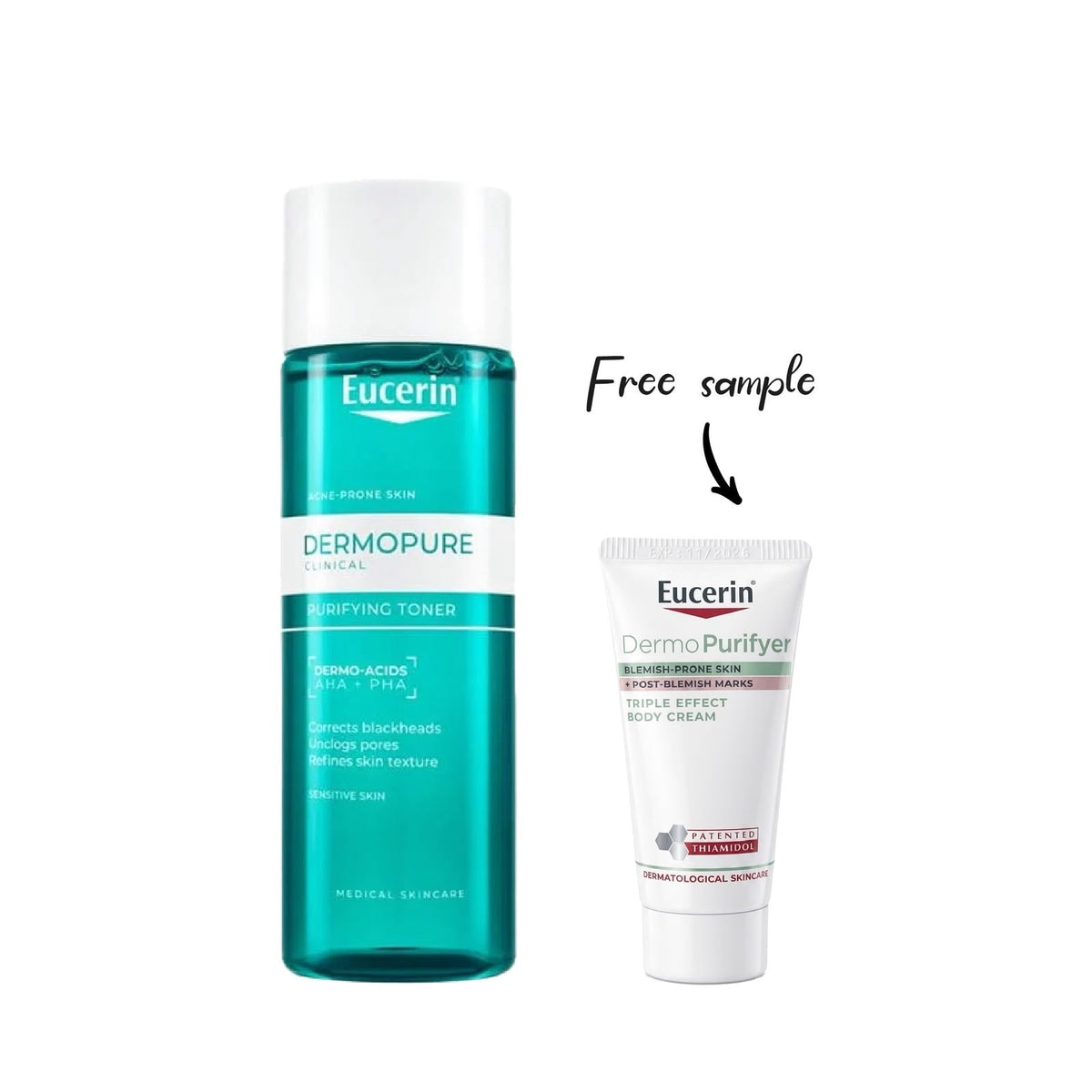Eucerin DERMOPURIFYER OIL CONTROL TONER 200 ML + Free Sample